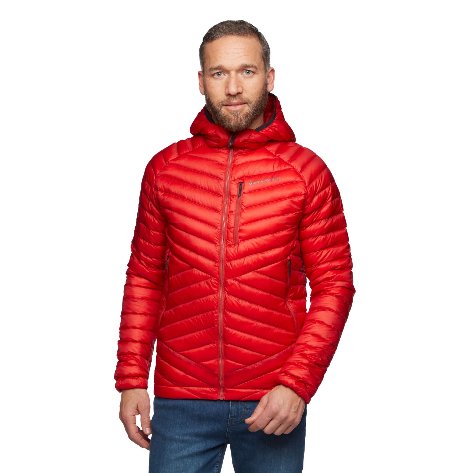 Black Diamond Approach Down Men's Jackets Red | 18753-OWAQ