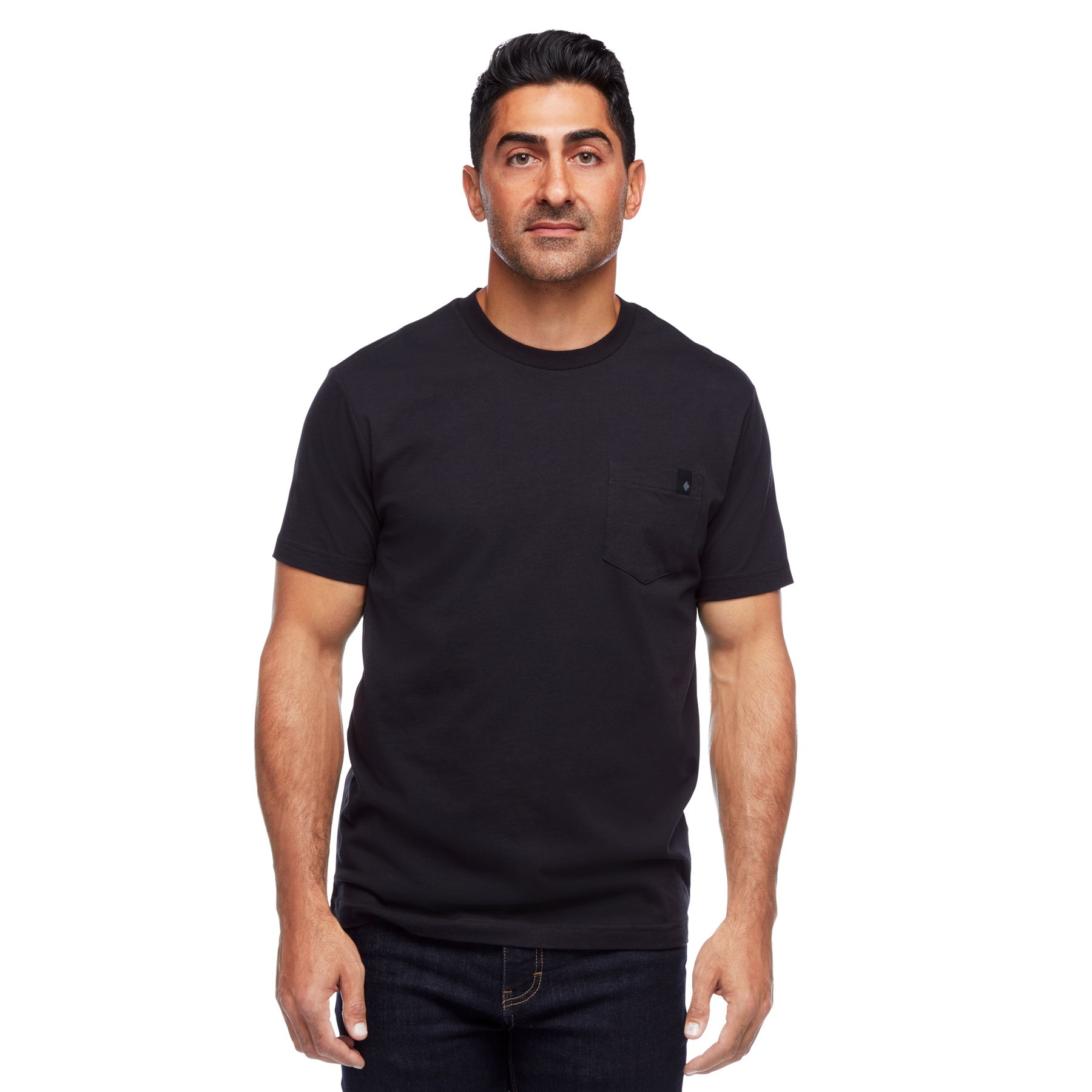 Black Diamond Crag Pocket Men's Tops Black | 81906-EWKM