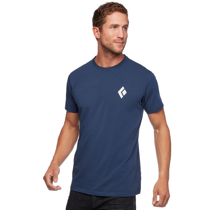 Black Diamond Double Diamond Men's Tops Blue | 14590-HNFT