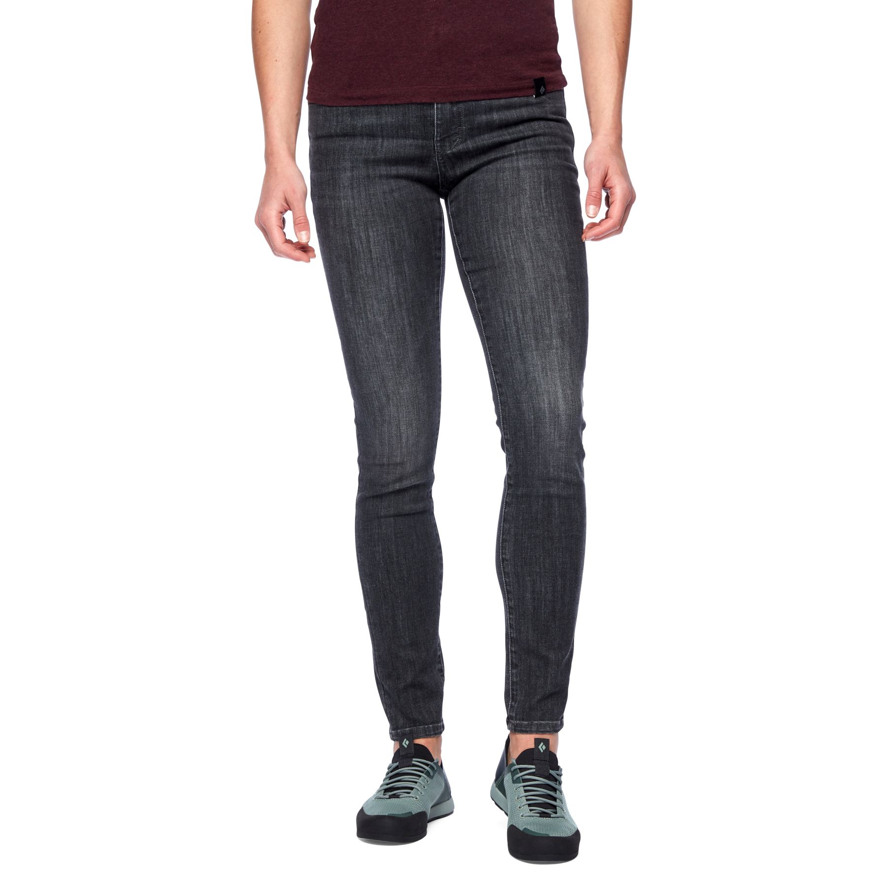 Black Diamond Forged Denim Women's Pants Black | 63204-VQZW