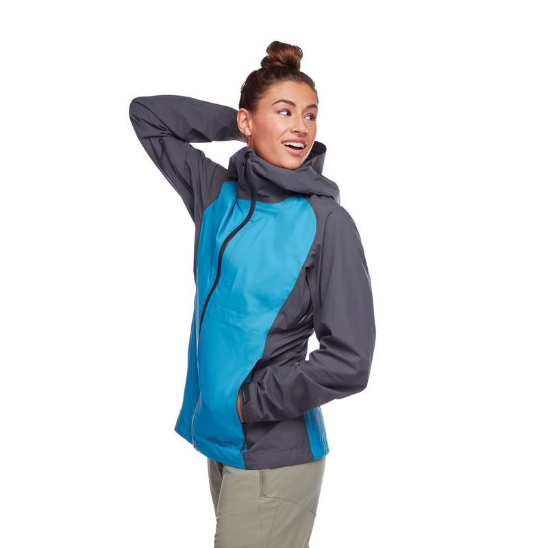 Black Diamond Highline Shell Women's Jackets Blue | 02536-WAFN