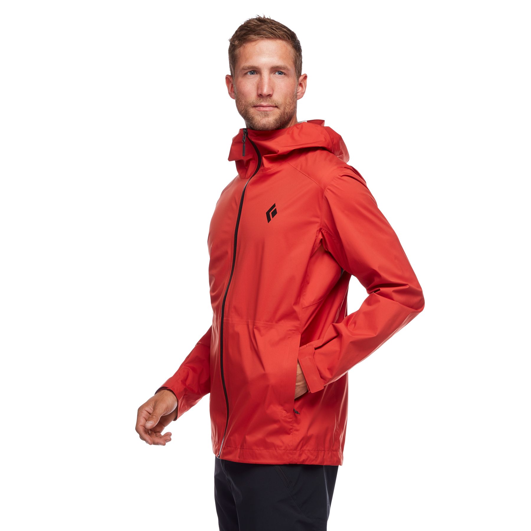 Black Diamond Stormline Stretch Rain Shell Men's Jackets Red | 94502-ODPH