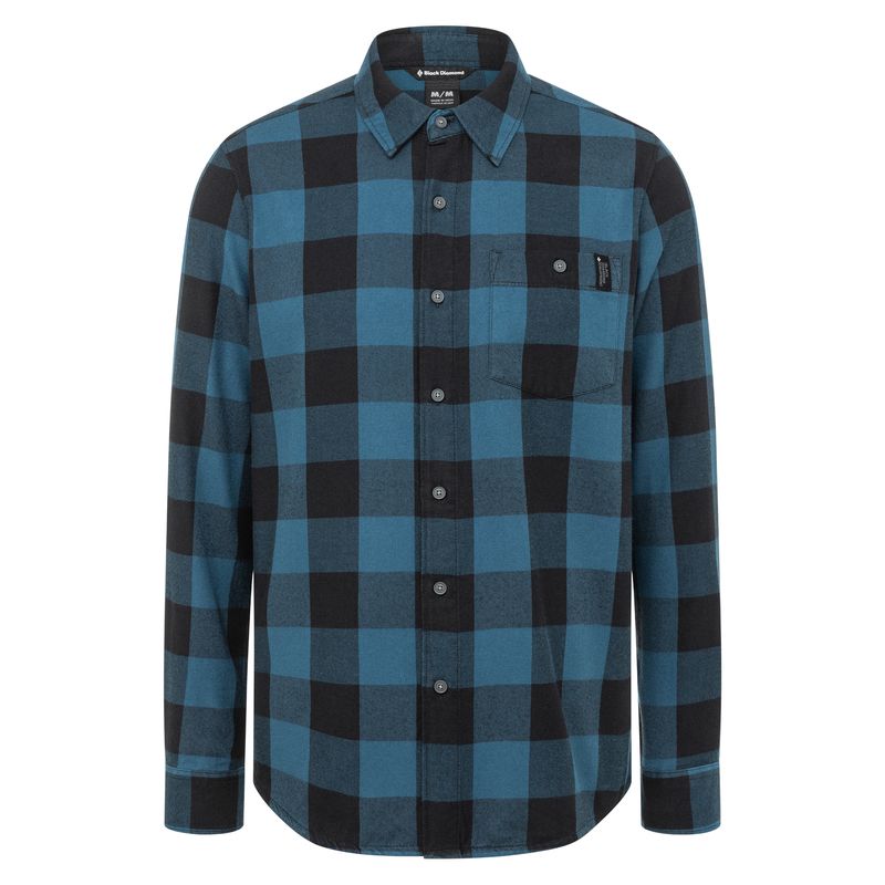 Black Diamond Zodiac Flannel Men's Tops Turquoise | 12489-KCDA