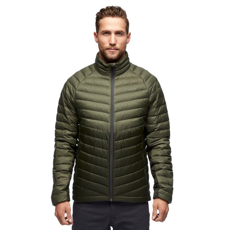 Black Diamond Access Down Men's Jackets Green | 97204-EJXO