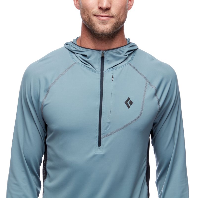 Black Diamond Alpenglow Pro Men's Tops Blue | 31264-RMQT