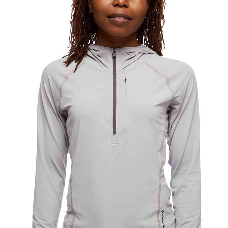 Black Diamond Alpenglow Pro Women's Tops Grey | 47352-QVFO