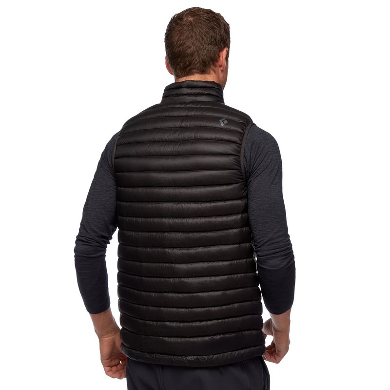 Black Diamond Approach Down Vest Men's Jackets Black | 93170-SZCF