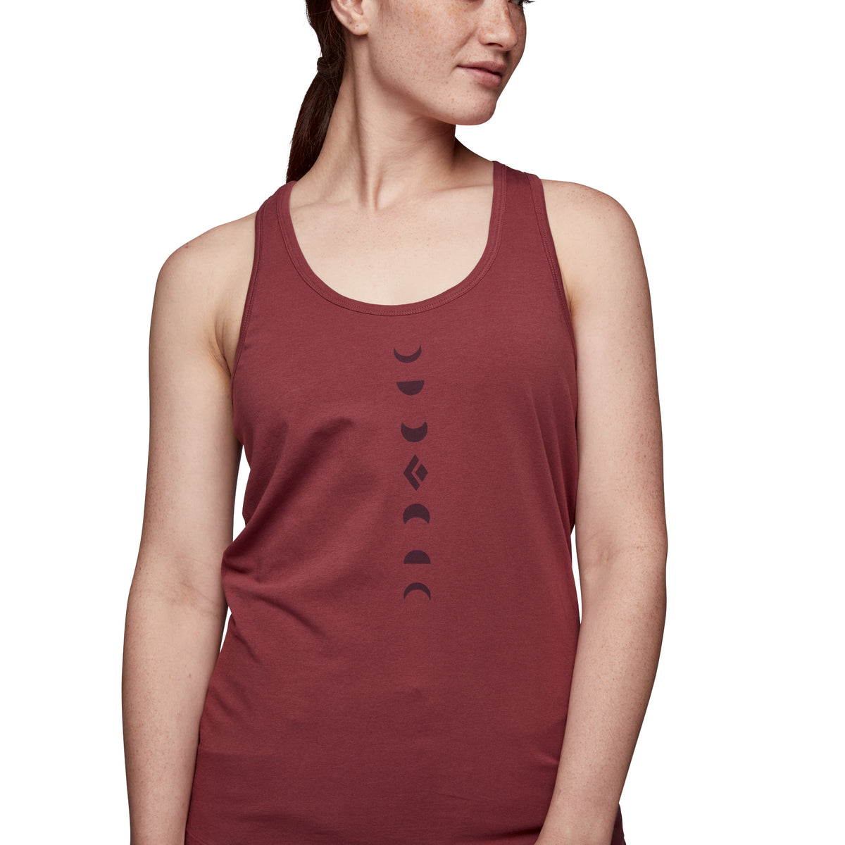 Black Diamond BD Icon Full Moon Women's Tops Red | 64508-SMQG