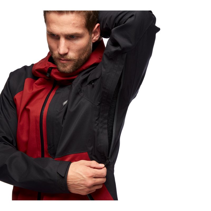 Black Diamond Boundary Line Insulated Men's Jackets Red | 91627-SUQR