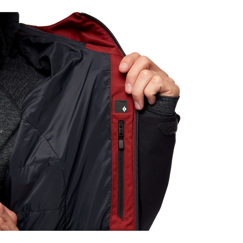 Black Diamond Boundary Line Insulated Men's Jackets Red | 91627-SUQR