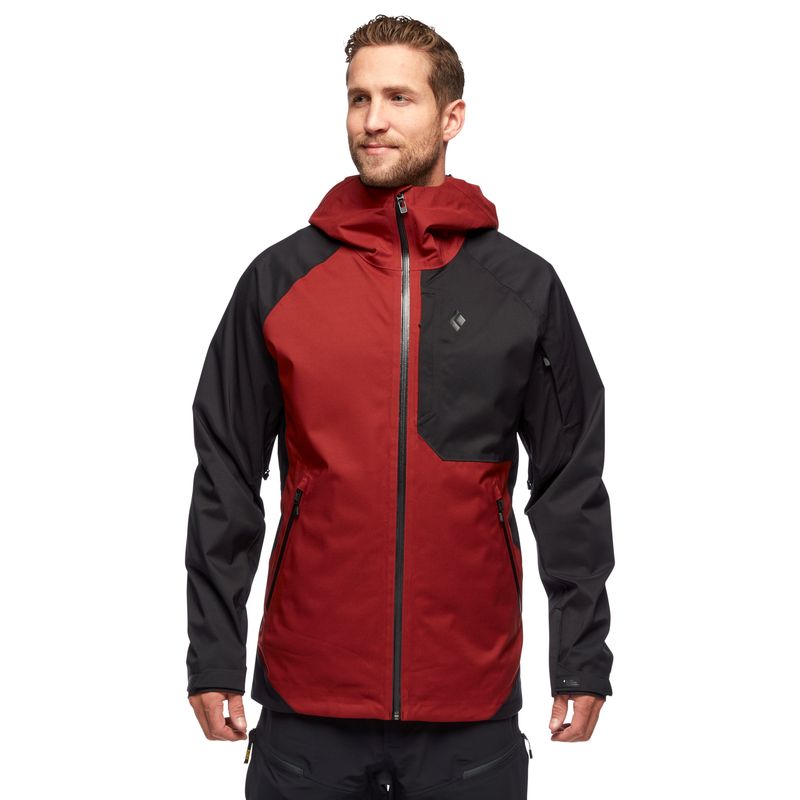 Black Diamond Boundary Line Insulated Men\'s Jackets Red | 91627-SUQR