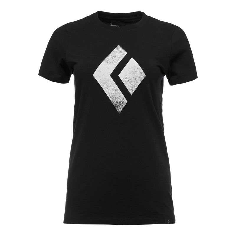 Black Diamond Chalked Up Women's Tops Black | 96412-YBDK