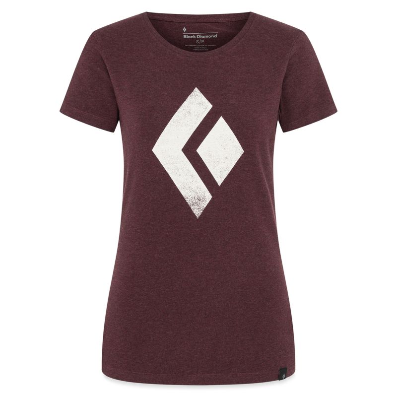 Black Diamond Chalked Up Women's Tops Deep Red | 90486-BUQZ