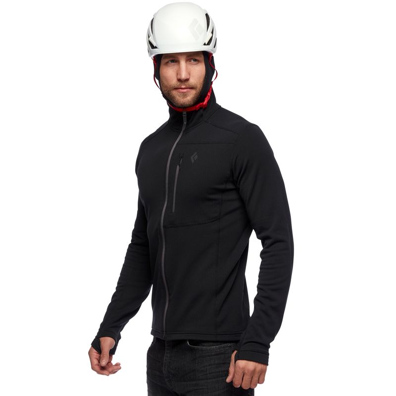 Black Diamond Coefficient Fleece Men's Tops Black | 53982-SJKI