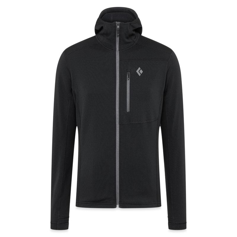 Black Diamond Coefficient Fleece Men's Tops Black | 53982-SJKI