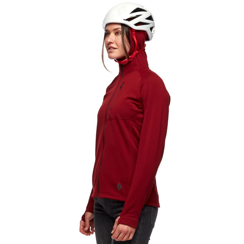 Black Diamond Coefficient Fleece Women's Jackets Red | 83517-DGAX