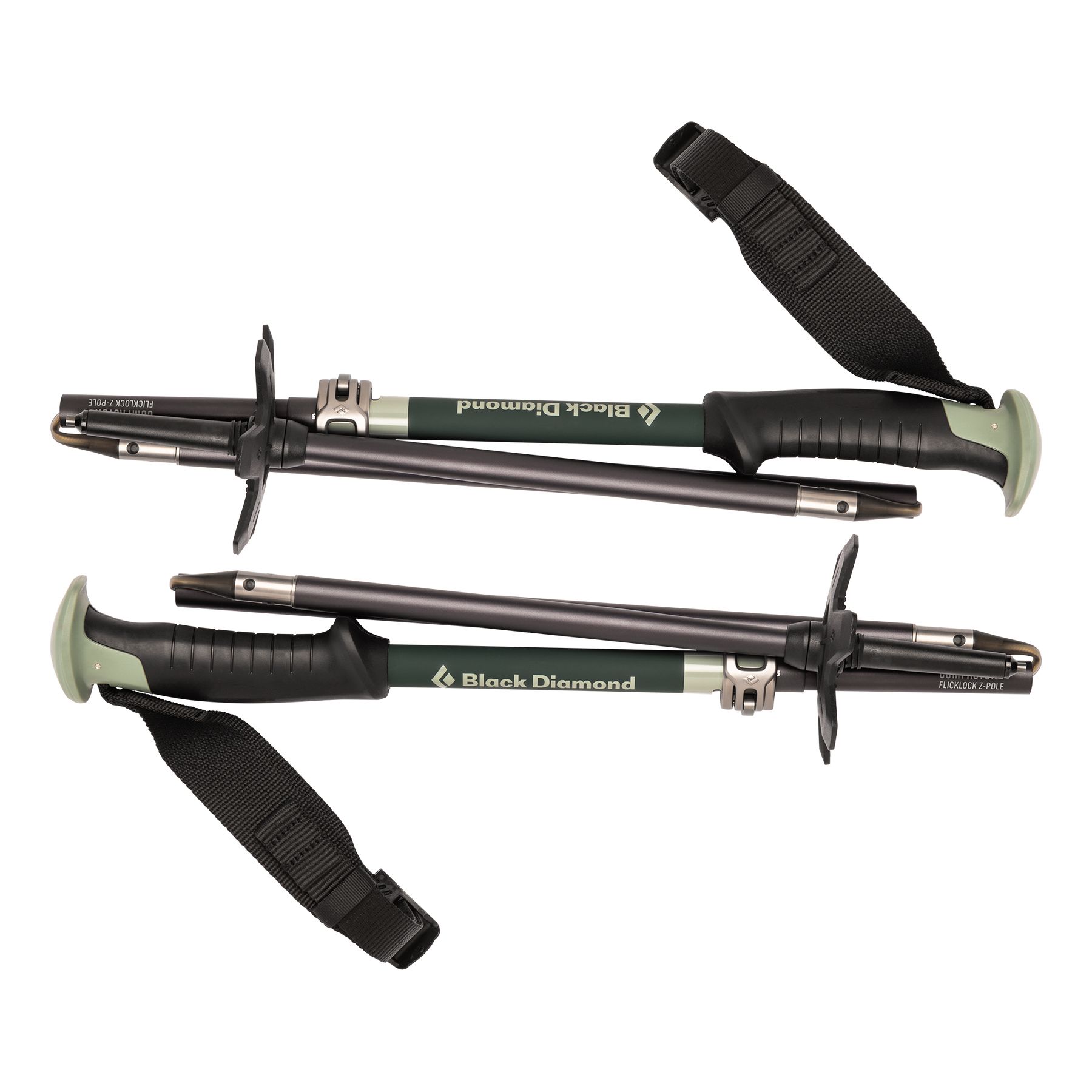 Black Diamond Compactor Unisex Ski Poles Light Green | 12706-WDBU