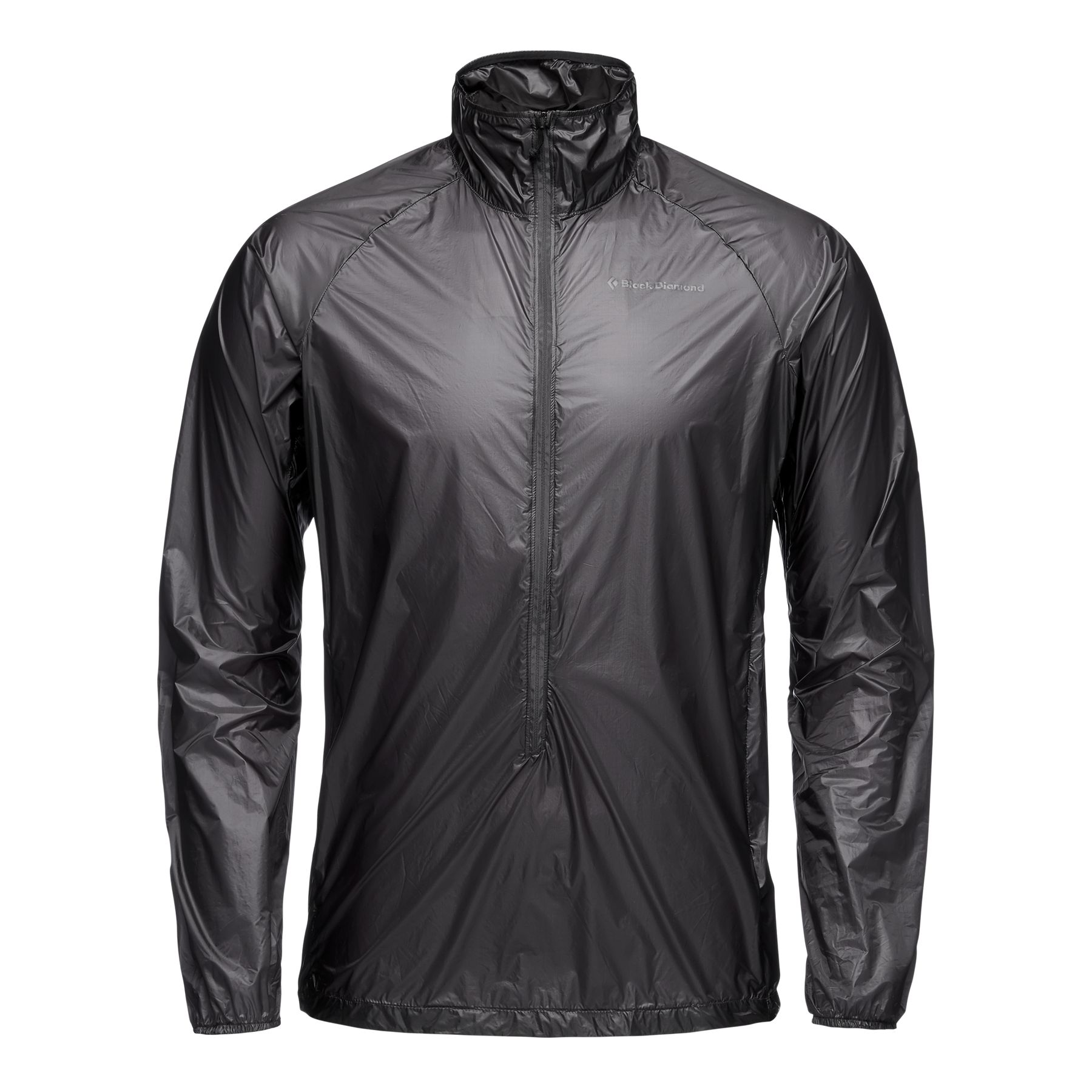 Black Diamond Deploy Wind Shell Men\'s Jackets Black | 40268-ZHAS