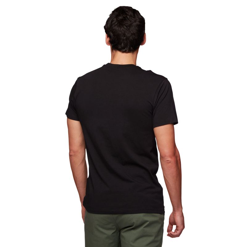 Black Diamond Desert Lines SS Men's Tops Black | 37468-ZEXP