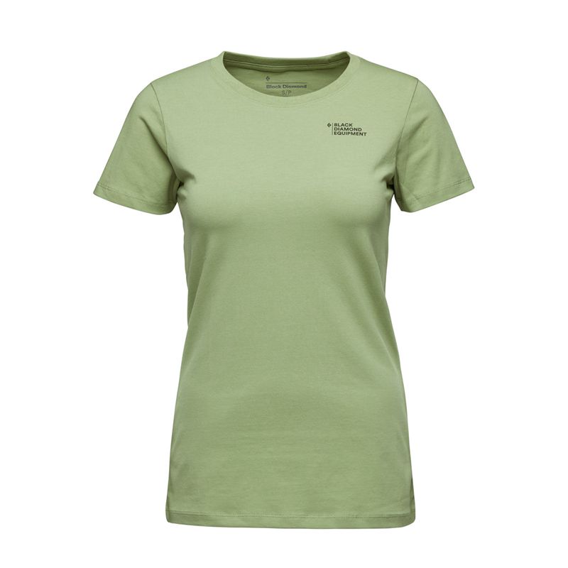 Black Diamond Desert To Mountain SS Women's Tops Green | 83407-VQJP