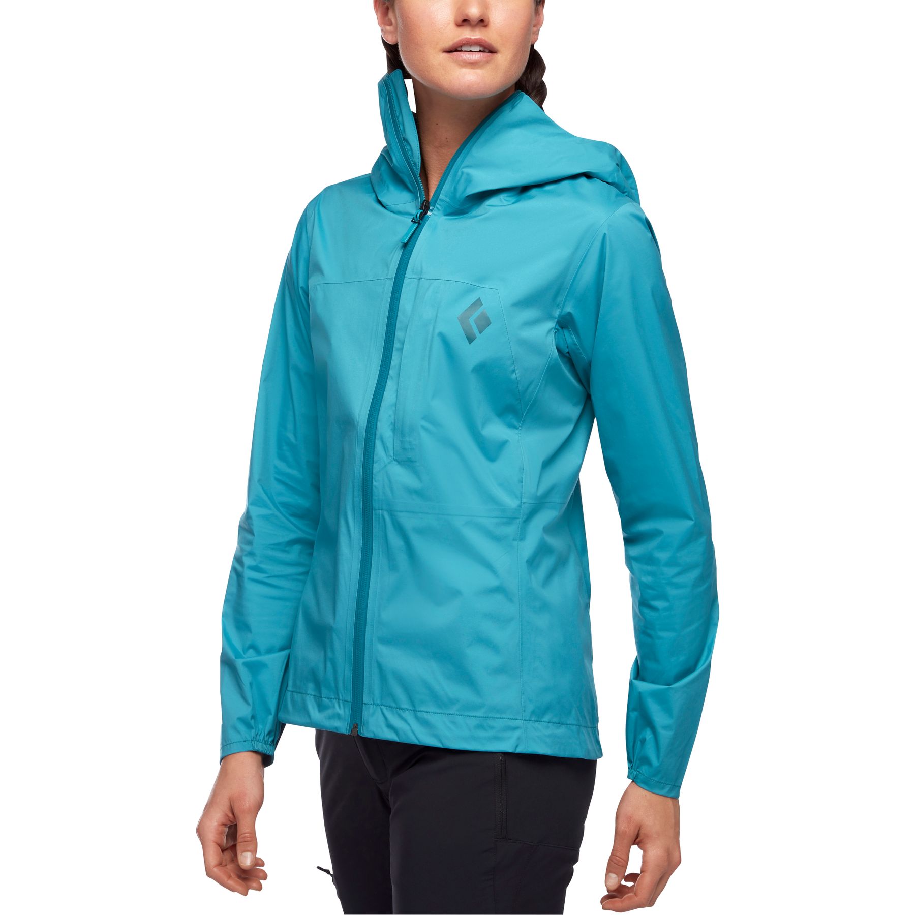 Black Diamond Fineline Stretch Rain Shell Women\'s Jackets Light Turquoise | 34691-DPFU