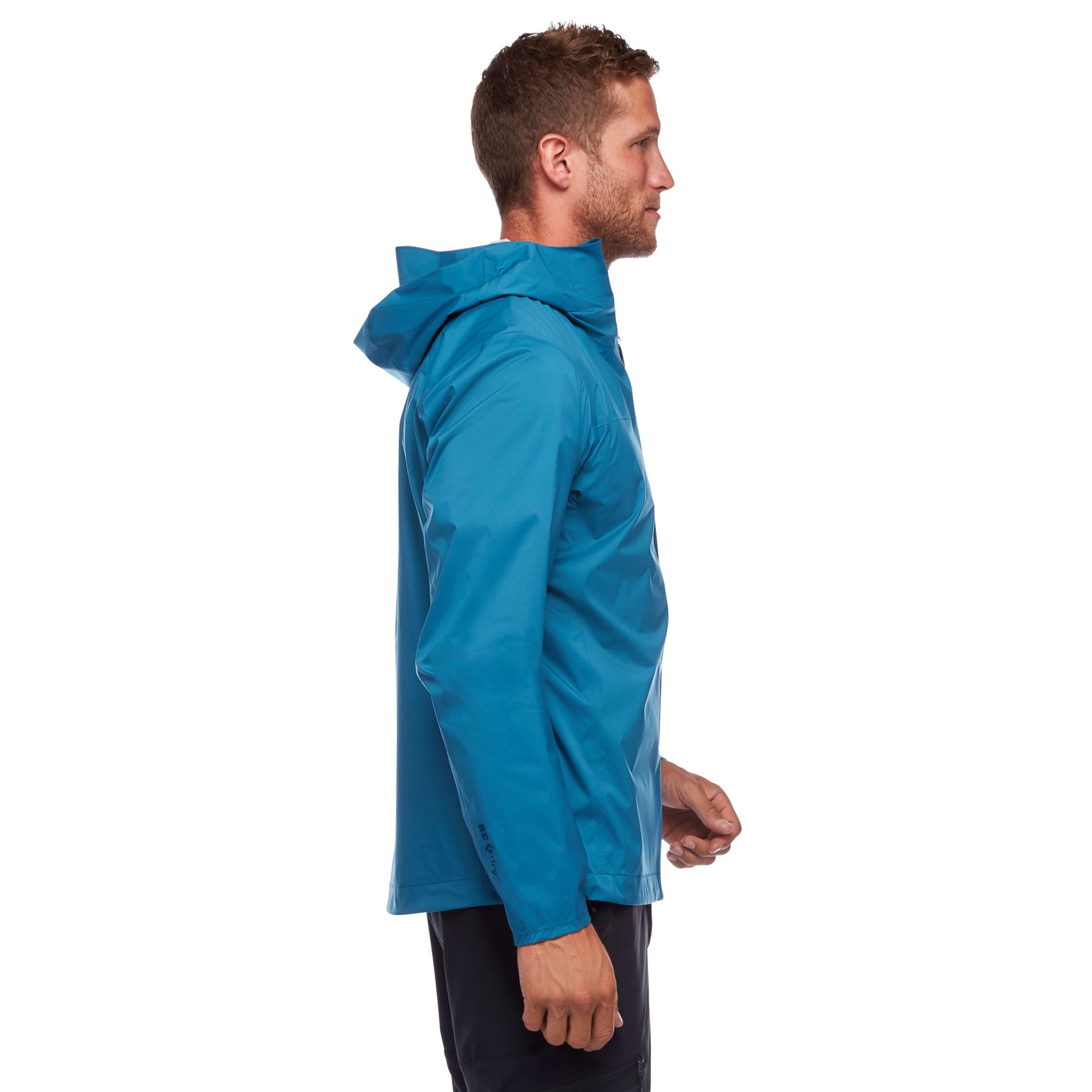 Black Diamond Fineline Stretch Rain Shell Men's Jackets Blue | 43920-LAMS