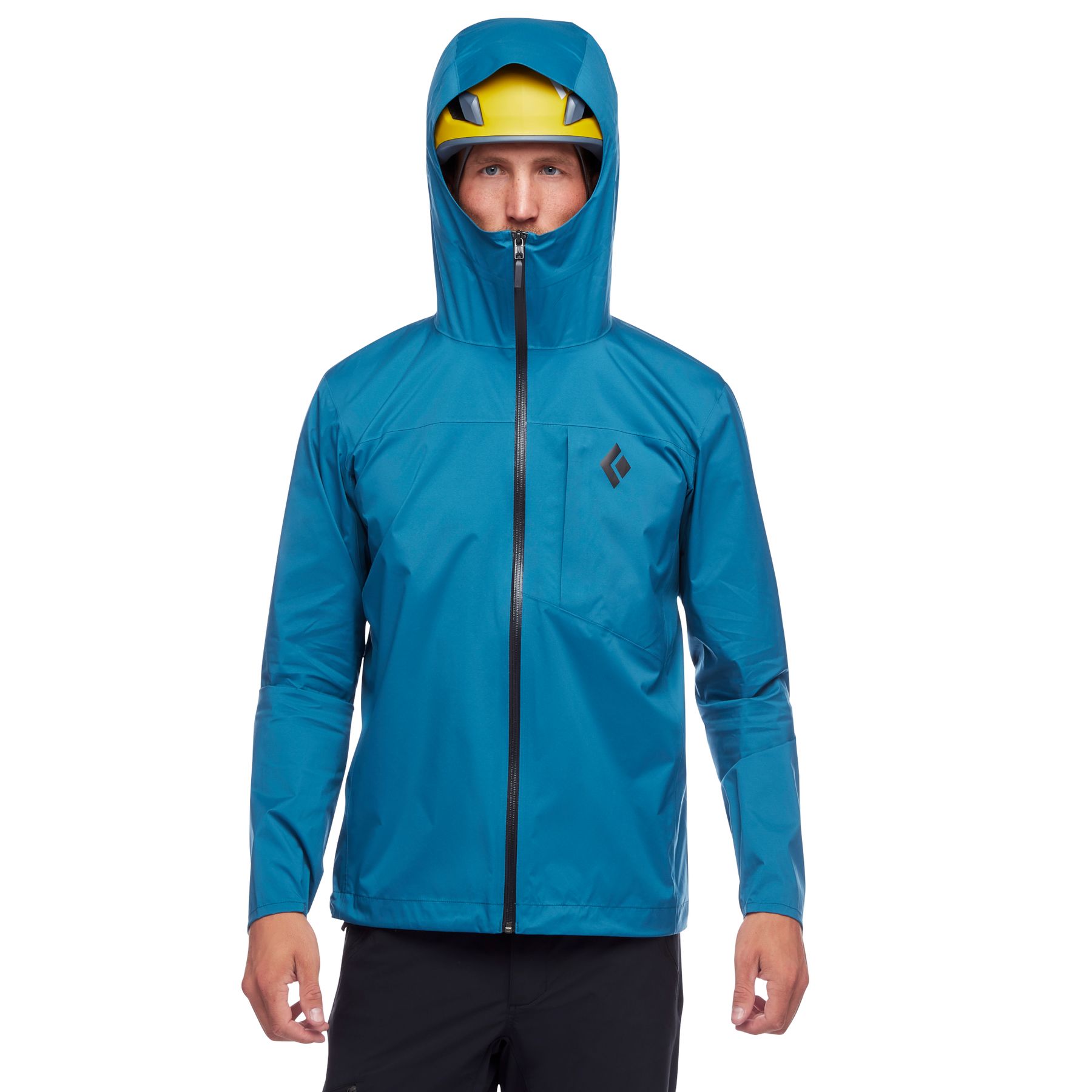 Black Diamond Fineline Stretch Rain Shell Men's Jackets Blue | 43920-LAMS