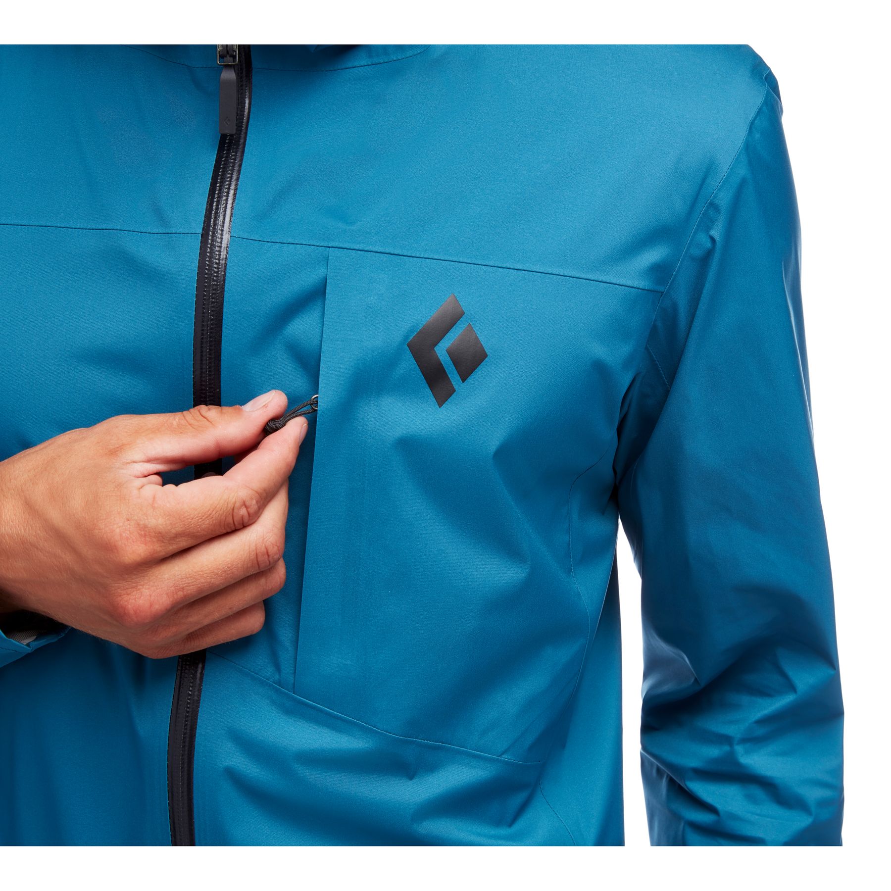 Black Diamond Fineline Stretch Rain Shell Men's Jackets Blue | 43920-LAMS