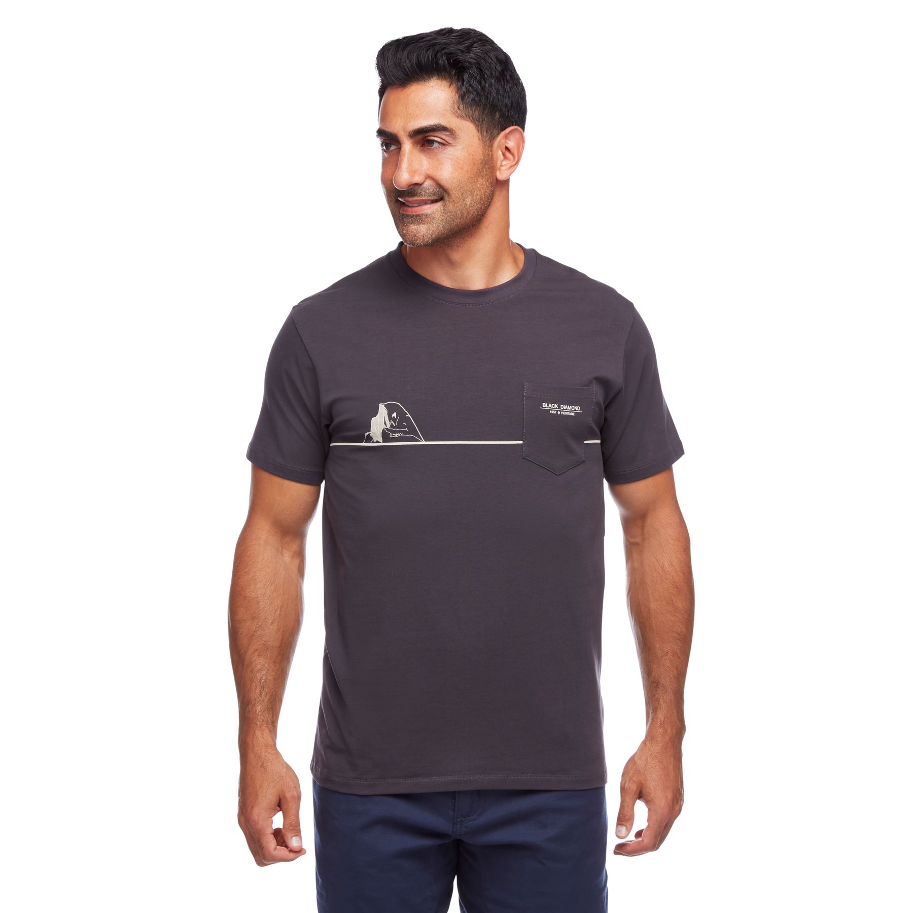 Black Diamond Half Dome Pocket Men\'s Tops Black | 02894-UNPK