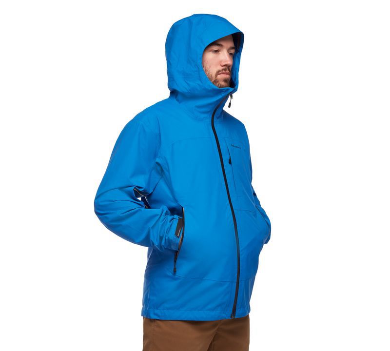 Black Diamond Highline Shell Men's Jackets Blue | 58649-XNHA