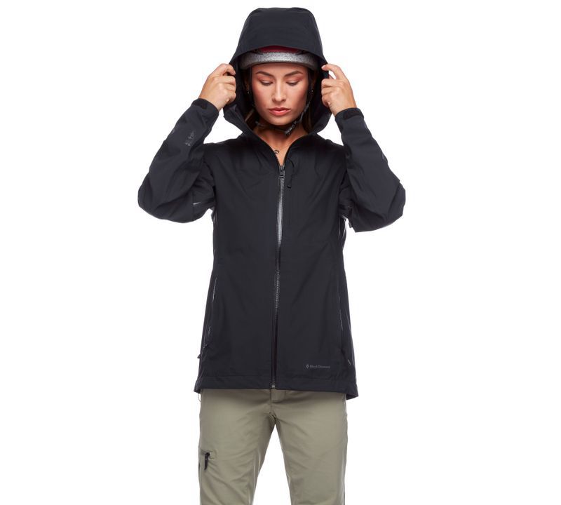 Black Diamond Highline Shell Women's Jackets Black | 03418-IELO