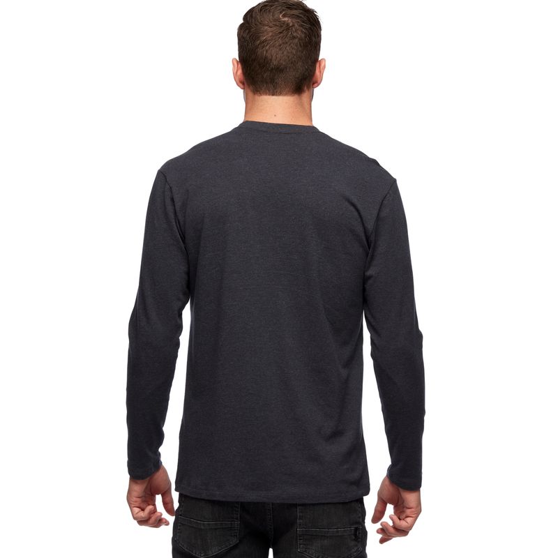 Black Diamond LS Campus Men's Tops Black | 90765-ZTUI