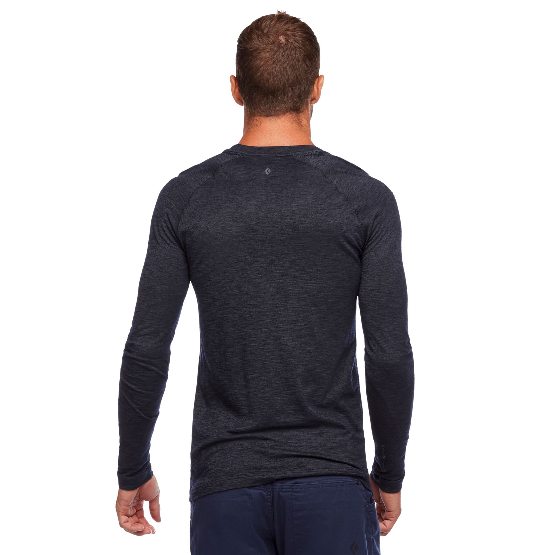 Black Diamond LS Rhythm Men's Tops Black | 49082-VBZD