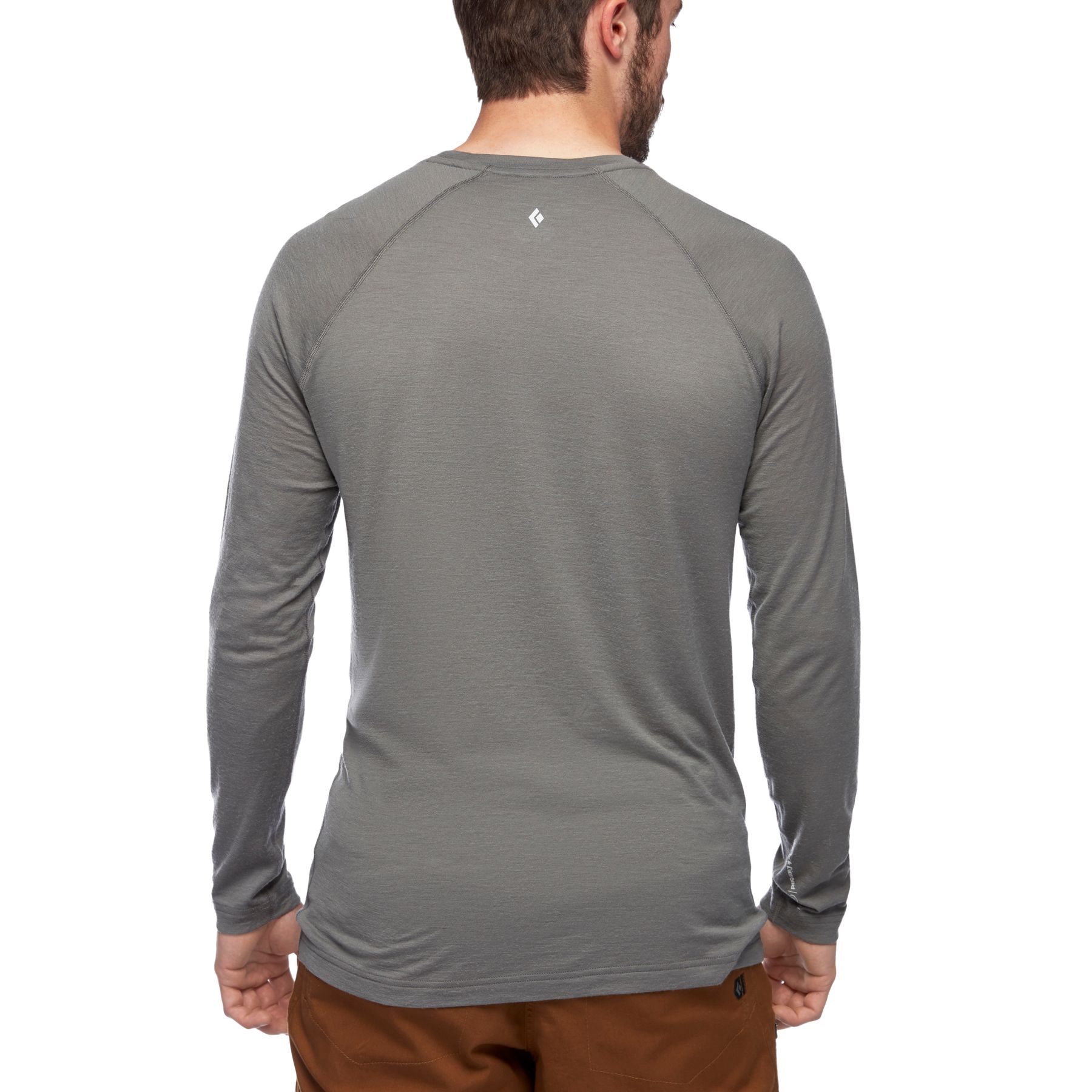 Black Diamond LS Rhythm Men's Tops Grey | 64958-PQMY