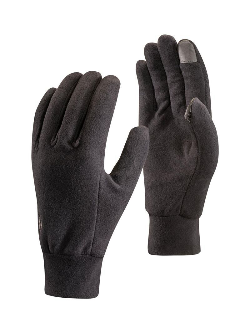 Black Diamond Lightweight Fleece Unisex Gloves Black | 25807-IJSG