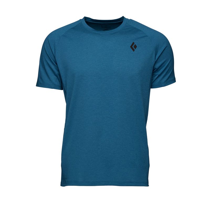 Black Diamond Lightwire SS Tech Men's Tops Blue | 23189-NBSY