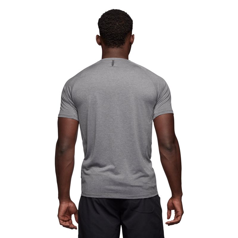 Black Diamond Lightwire SS Tech Men's Tops Grey | 57402-GBXJ