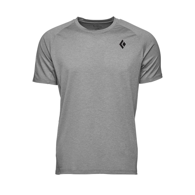 Black Diamond Lightwire SS Tech Men's Tops Grey | 57402-GBXJ