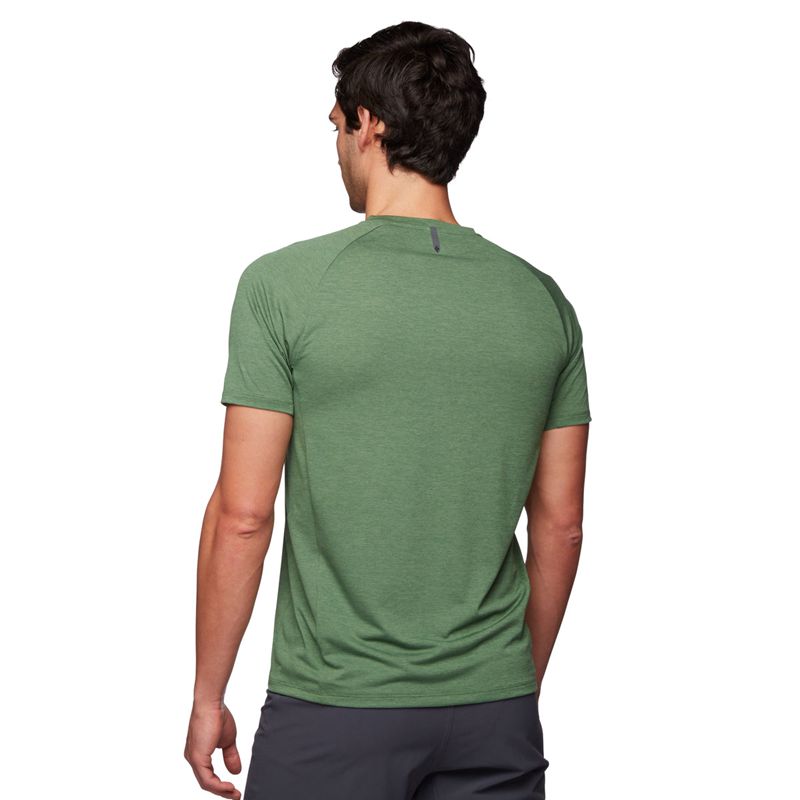 Black Diamond Lightwire SS Tech Men's Tops Green | 73862-UCEI