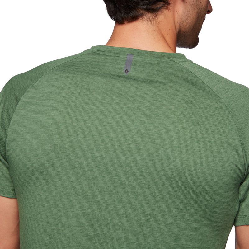 Black Diamond Lightwire SS Tech Men's Tops Green | 73862-UCEI