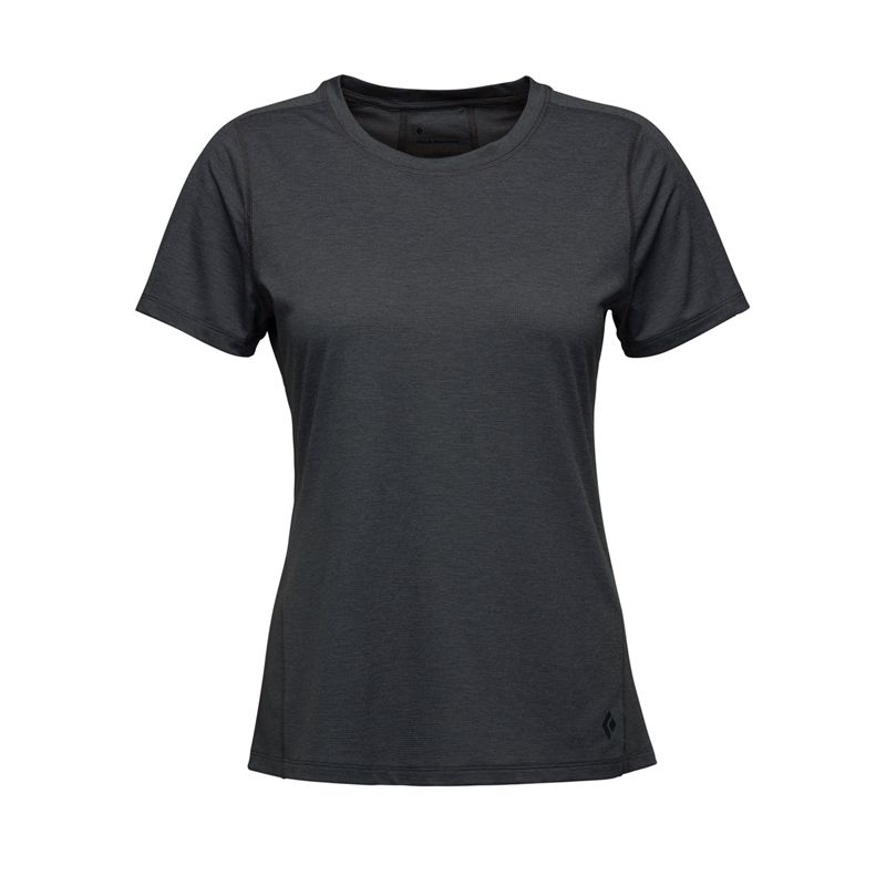 Black Diamond Lightwire SS Tech Women\'s Tops Black | 70915-JHUP