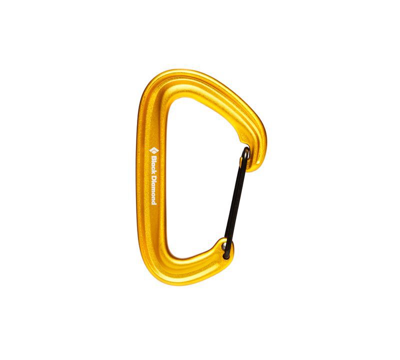 Black Diamond LiteWire Unisex Carabiners Yellow | 98374-WRHO