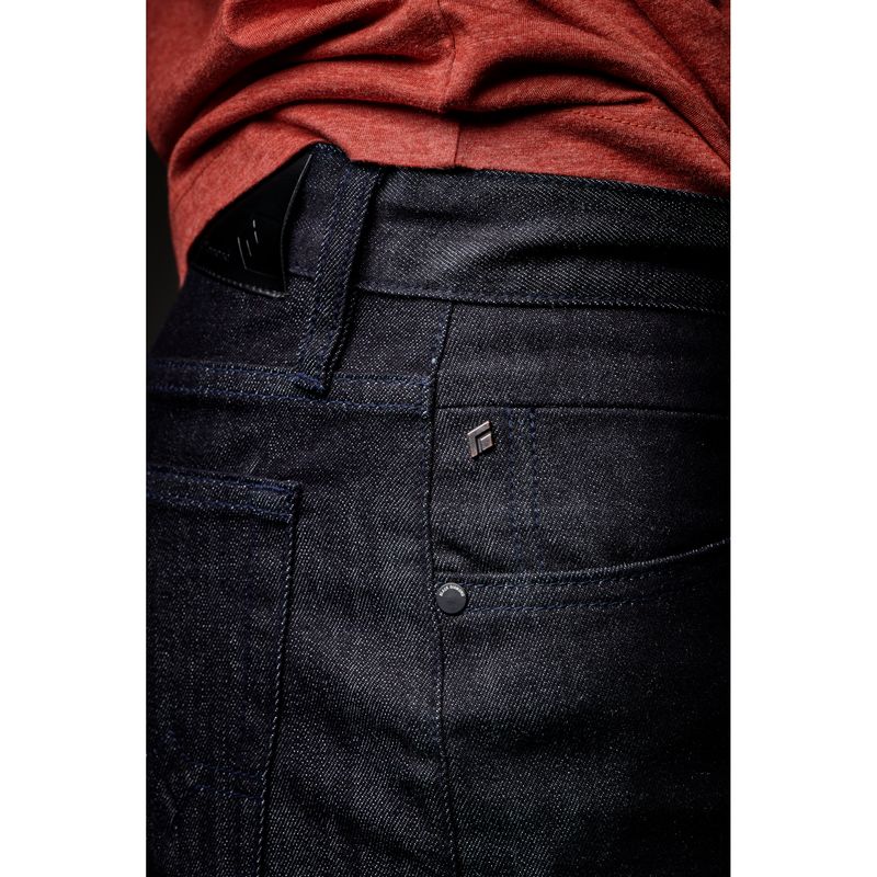 Black Diamond Mission Wool Denim Men's Pants Dark Indigo | 03728-UXGR