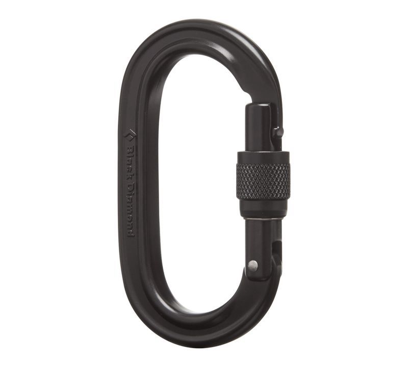 Black Diamond Oval Screwgate Unisex Carabiners Black | 96573-WTCQ