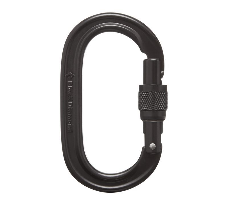 Black Diamond Oval Screwgate Unisex Carabiners Black | 96573-WTCQ