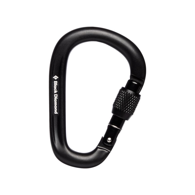 Black Diamond PearLock Screwgate Unisex Carabiners Black | 37192-VEOL