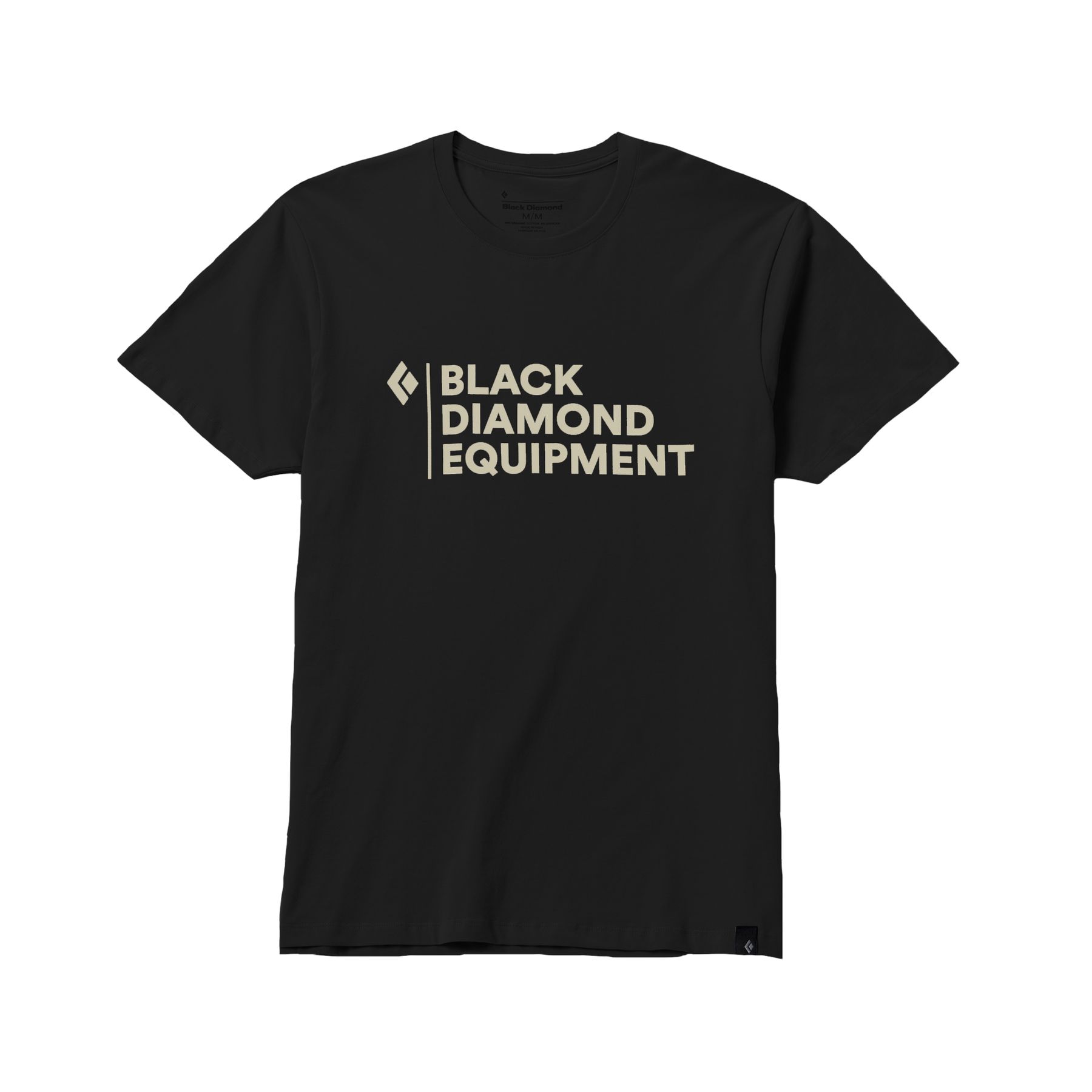 Black Diamond Stacked Logo Men's Tops Black | 09873-NOIL