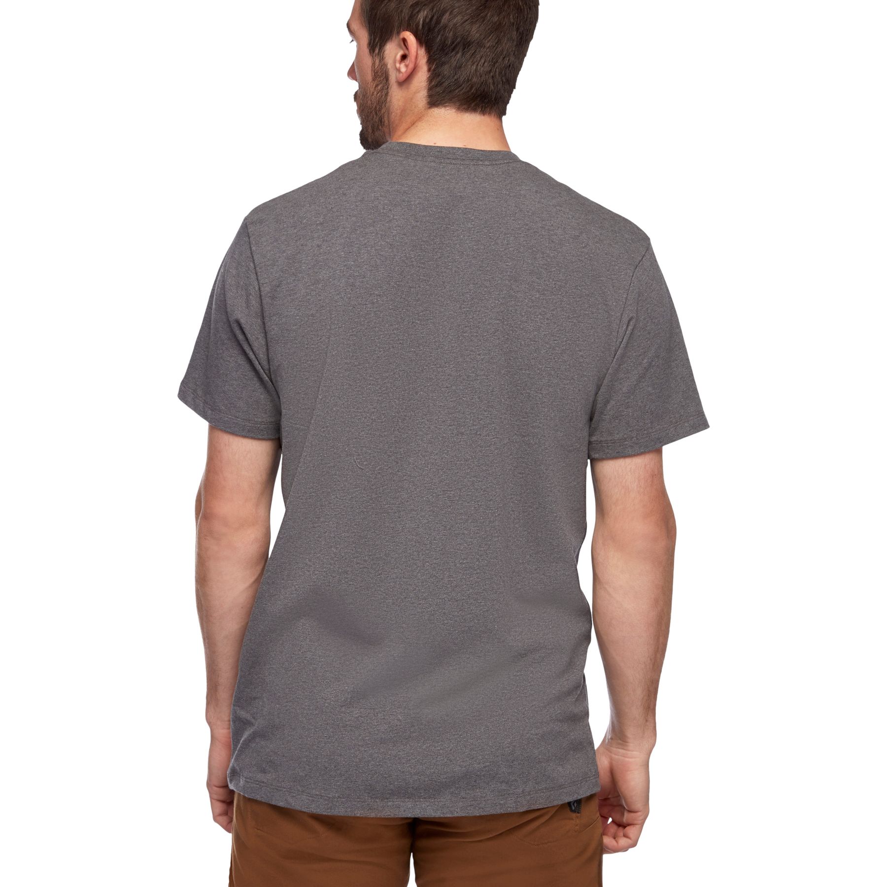 Black Diamond Stacked Logo Men's Tops Grey | 98507-AYCW