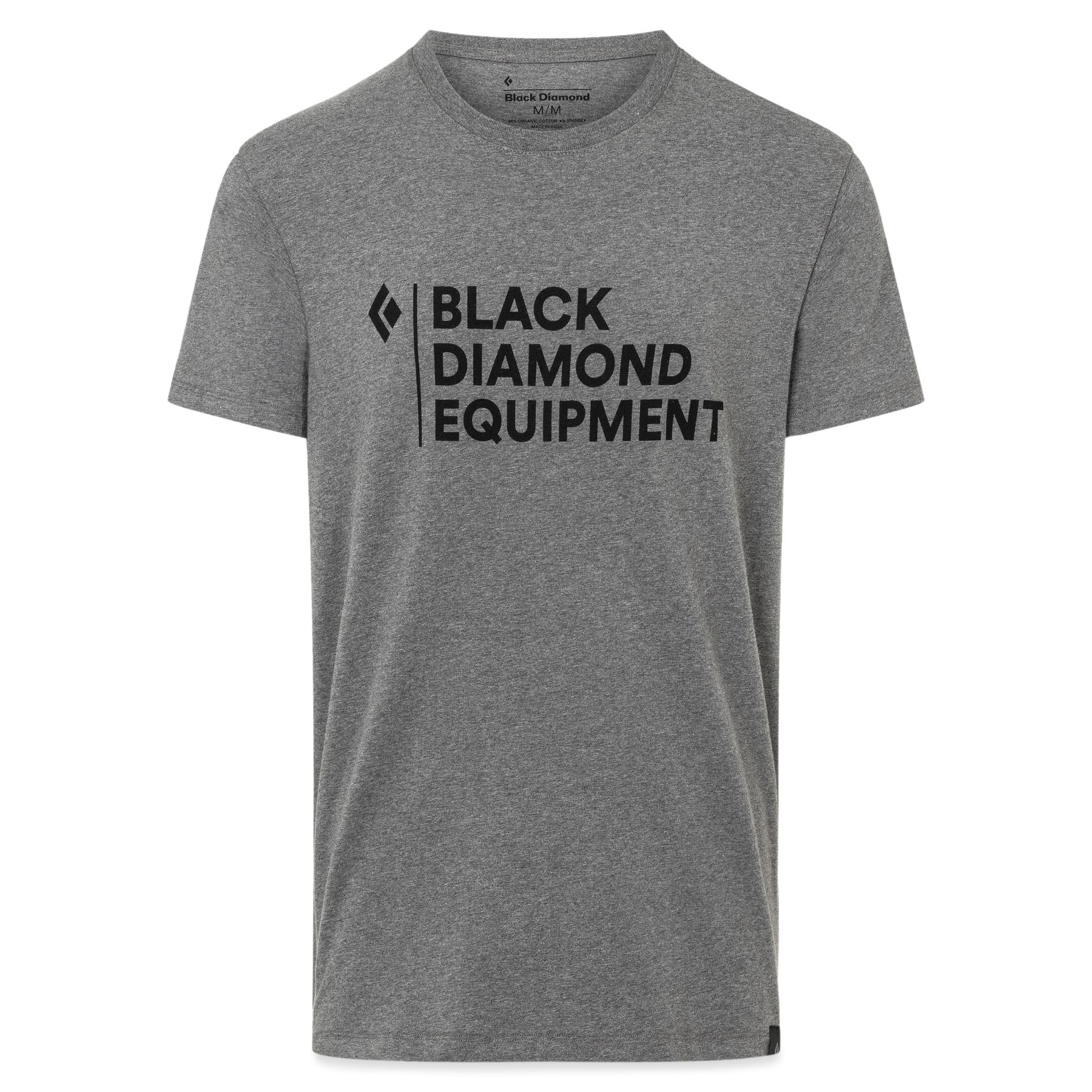 Black Diamond Stacked Logo Men's Tops Grey | 98507-AYCW