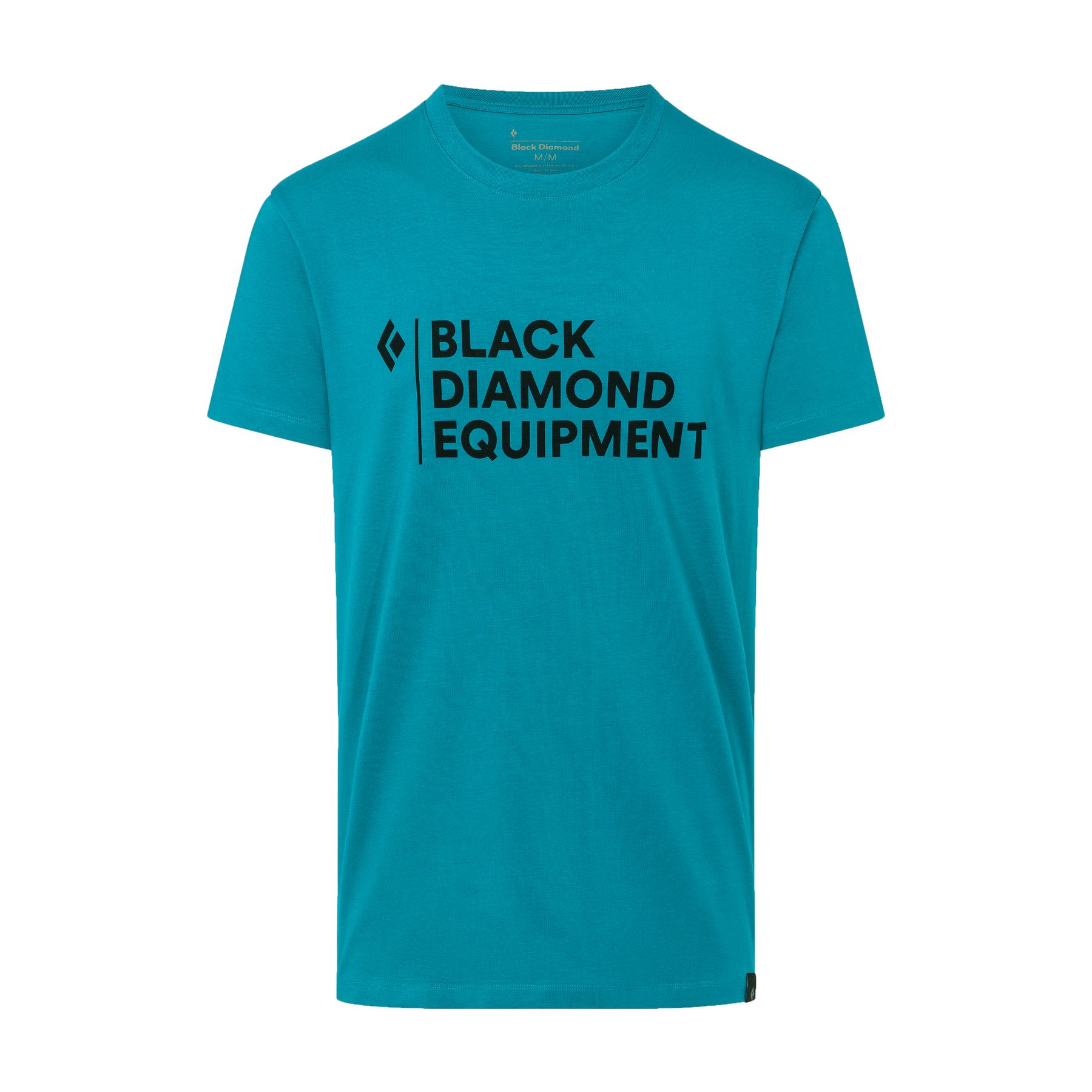 Black Diamond Stacked Logo Men's Tops Turquoise | 46809-AQZX